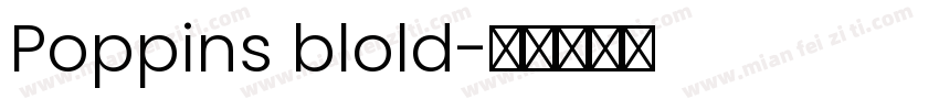 Poppins blold字体转换